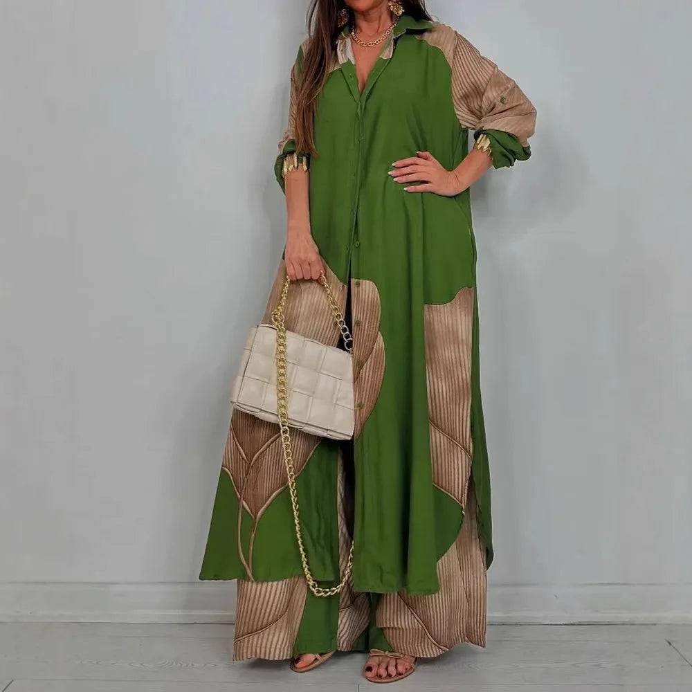 Treends Loose Elegant Wide Leg Set