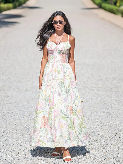 Treends Floral Elegant Flowy Dress