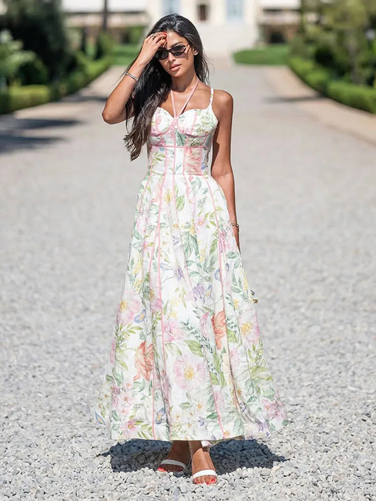 Treends Floral Elegant Flowy Dress
