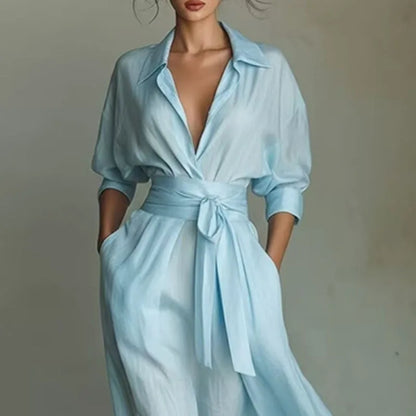 Treends Love Elegant Turn-down Collar Dress