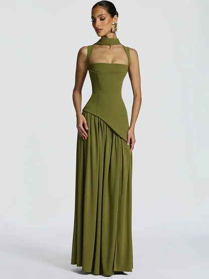 Treends Collar Elegant Maxi Dress