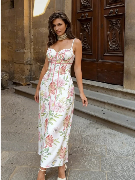 Treends Floral Elegant Flowy Dress