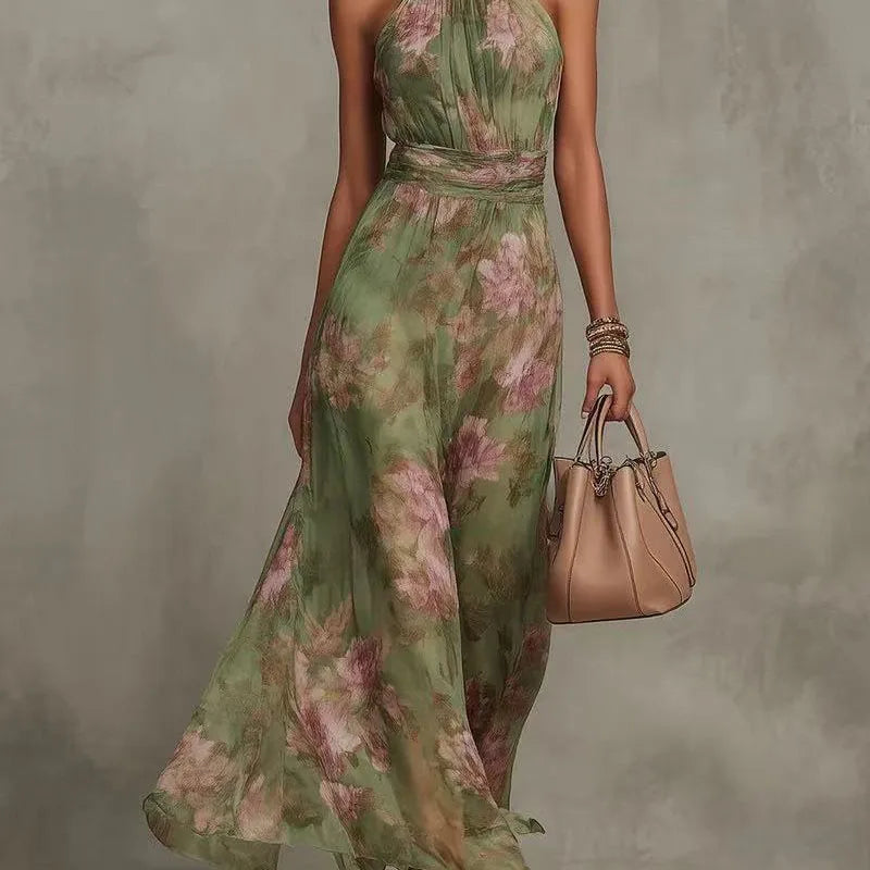 Treends Sunset High Waist Boho Maxi Dress