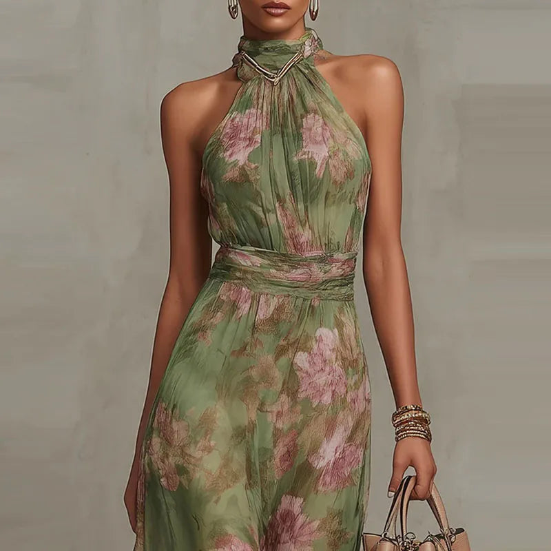 Treends Sunset High Waist Boho Maxi Dress