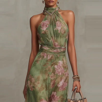 Treends Sunset High Waist Boho Maxi Dress