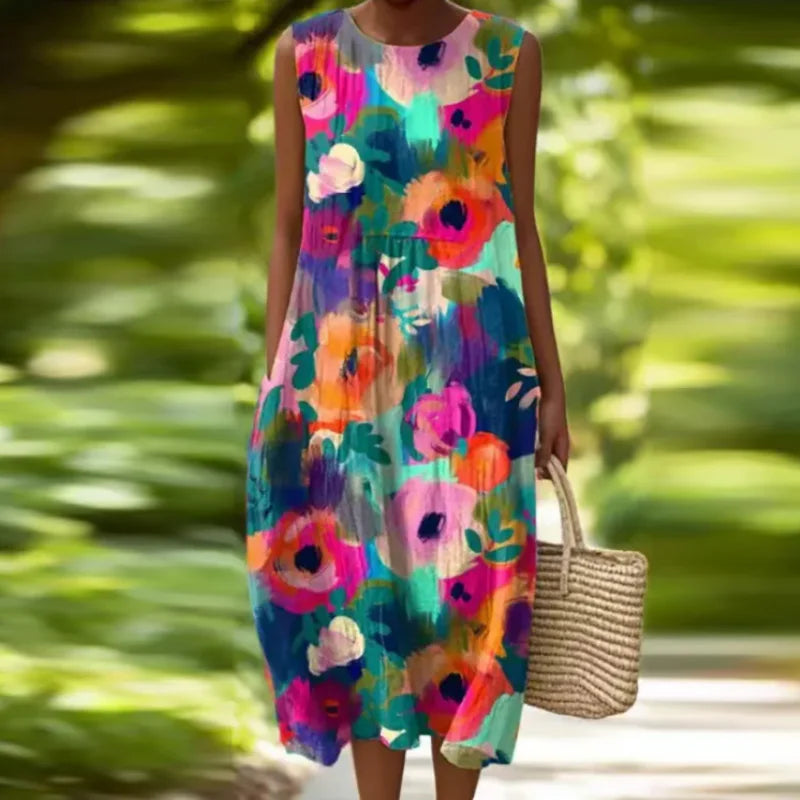 Treends Vintage Loose Boho Summer Dress