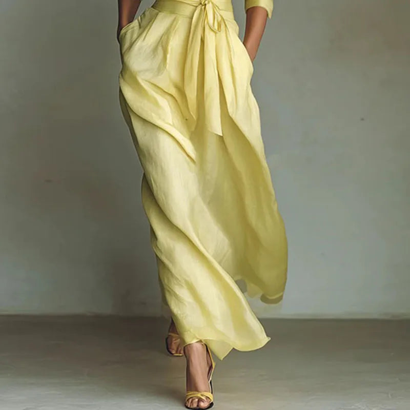 Treends Love Elegant Turn-down Collar Dress