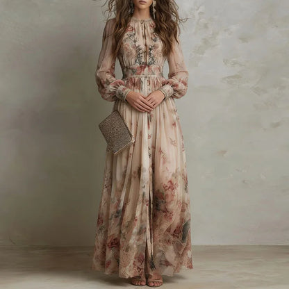 Treends Vintage Floral High Waist Dress