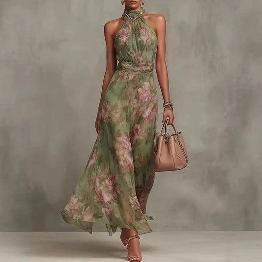 Treends Sunset High Waist Boho Maxi Dress