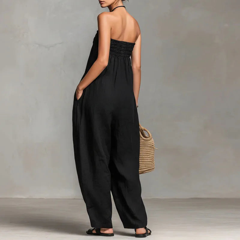 Treends Glow Symphony Backless Jumpsuit