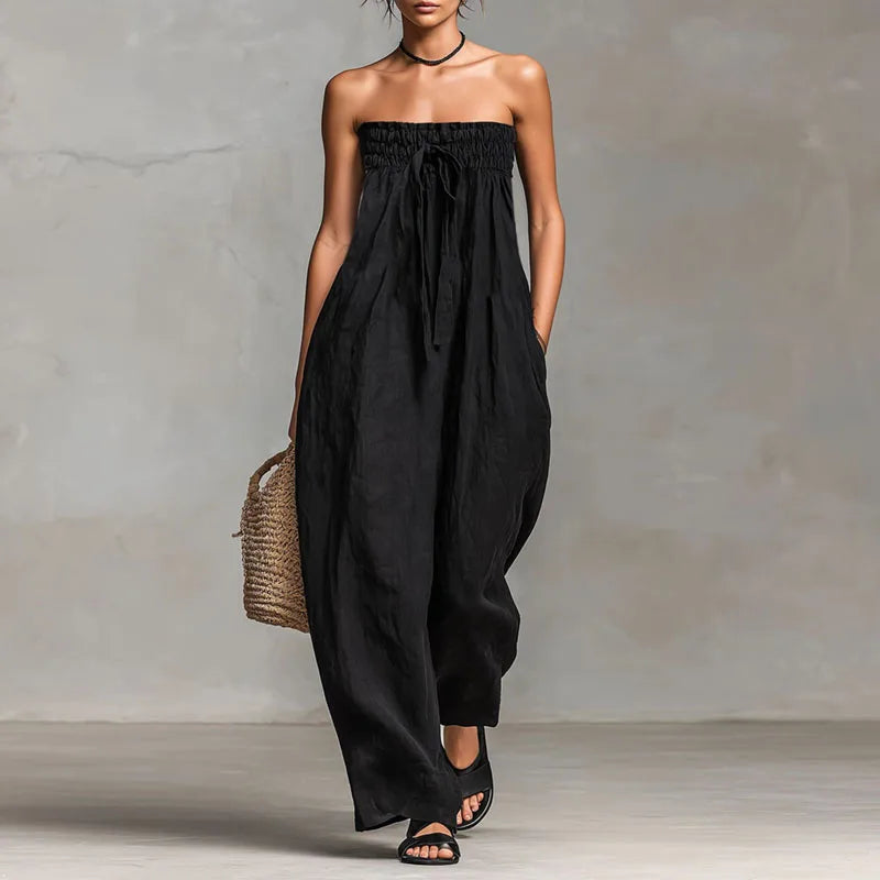 Treends Glow Symphony Backless Jumpsuit