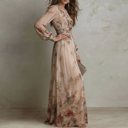 Treends Vintage Floral High Waist Dress