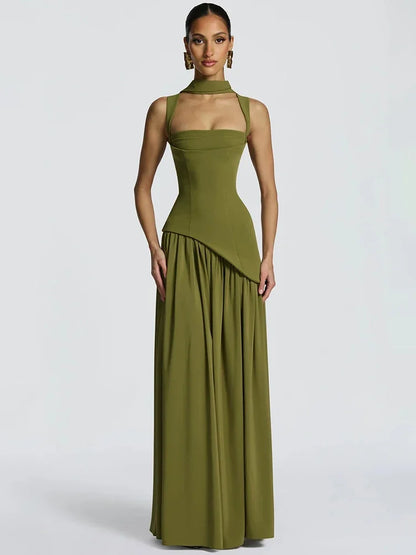 Treends Collar Elegant Maxi Dress