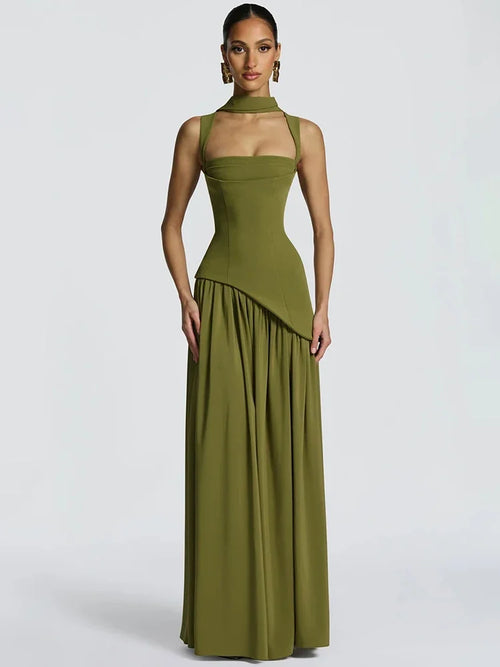 Treends Collar Elegant Maxi Dress