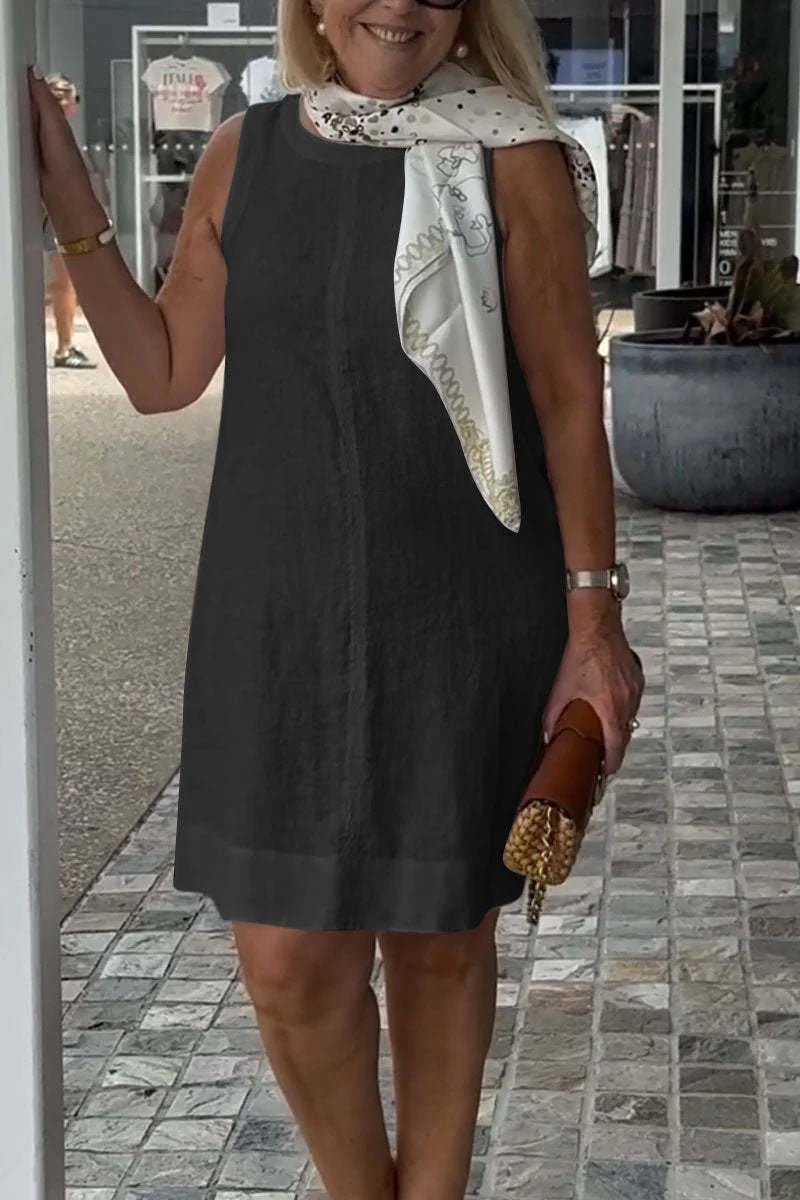 Treends Cotton Linen Elegant Dress