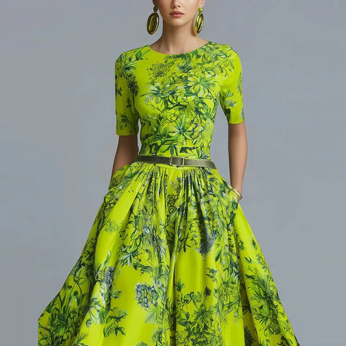 Treends Boho Elegant Neck High Dress