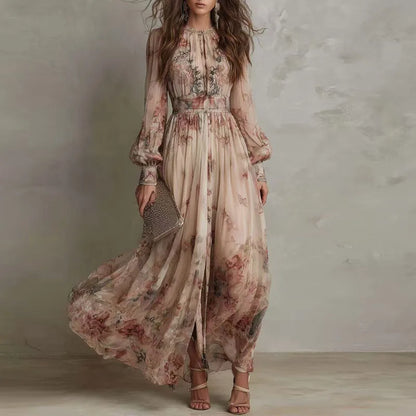Treends Vintage Floral High Waist Dress