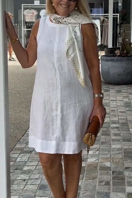 Treends Cotton Linen Elegant Dress