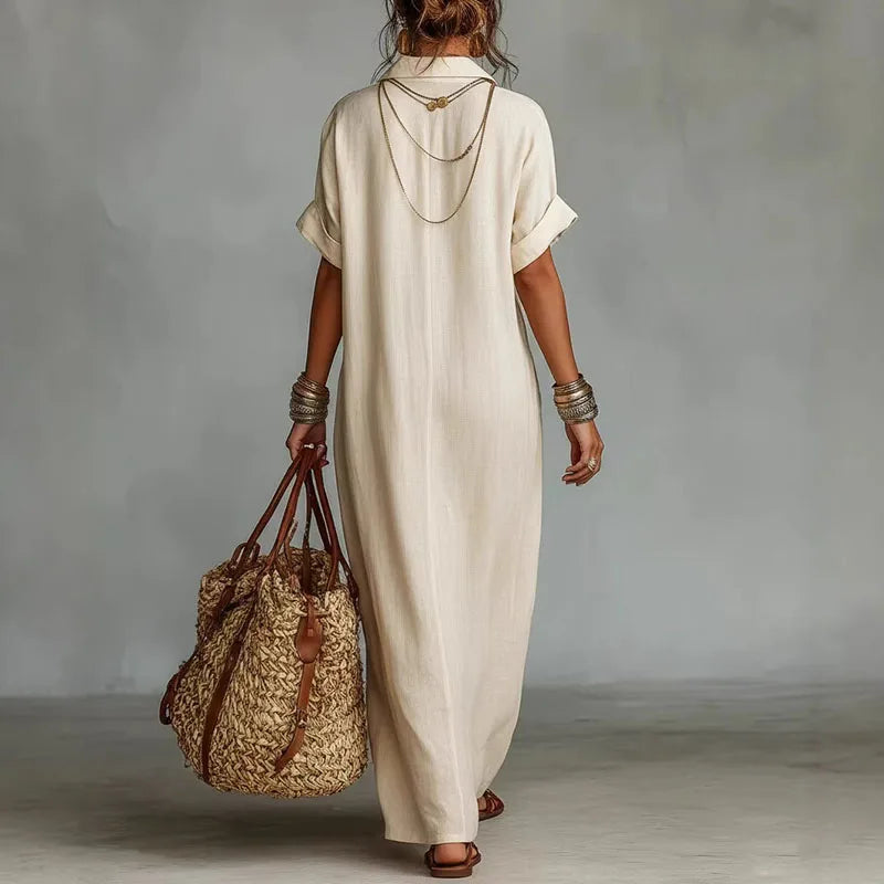 Treends Crystal Vintage Loose Long Dress