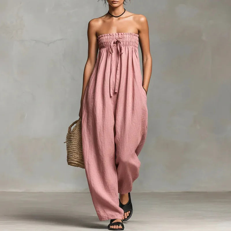Treends Glow Symphony Backless Jumpsuit